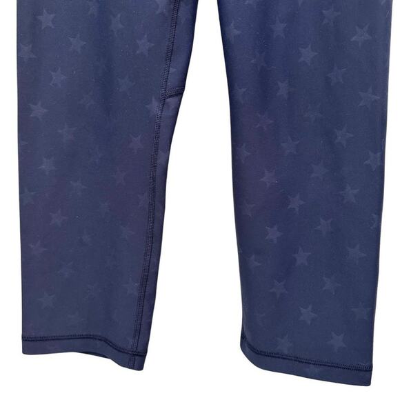 Old Navy Active High-Waisted PowerSoft Crop Leggings Blue with Star M - Picture 6 of 11